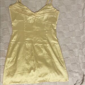 Beginning Boutique Yellow Mini Dress
